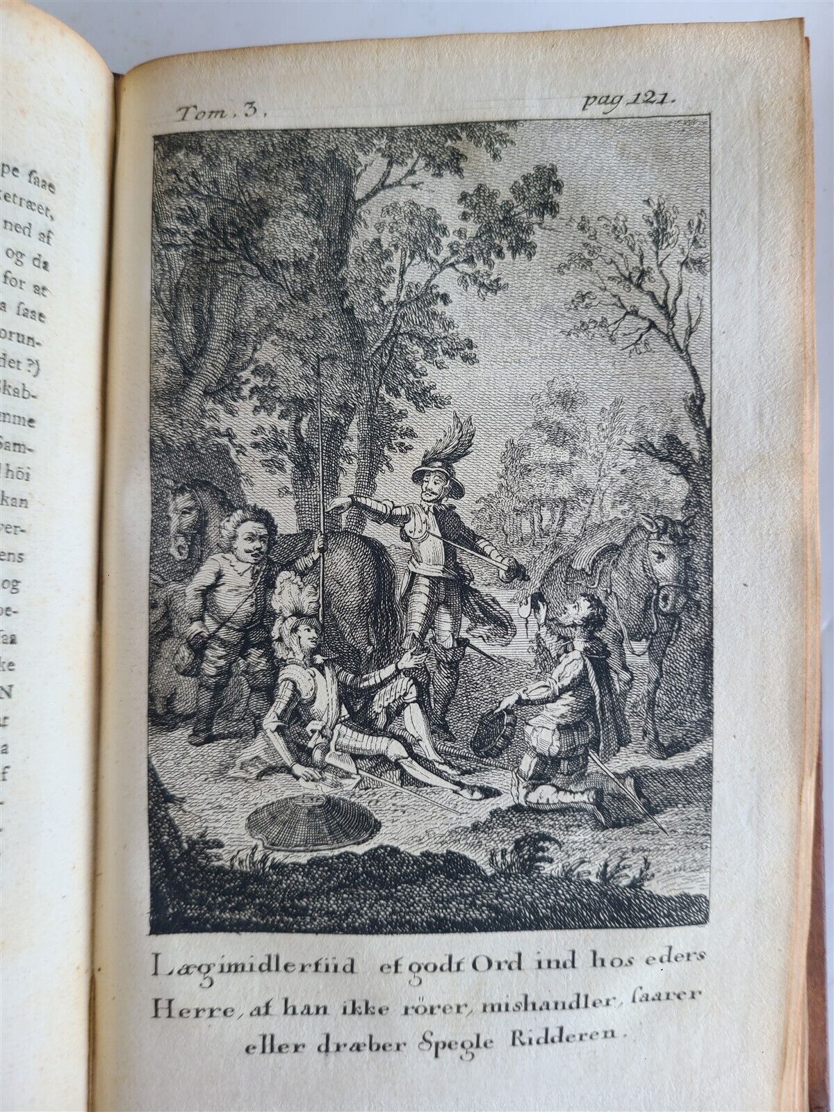 1776-77 4 vols DON QUIXOTE by CERVANTES 1st DANISH ED. antique ILLUSTRATED RARE