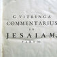 1722 2 VOLUMES Commentary on Isaiah by C.Vitringa antique FOLIOS VELLUM w/ MAP