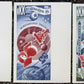 LOT of 3 RUSSIAN SPACE THEME 1977 VINTAGE POSTCARDS