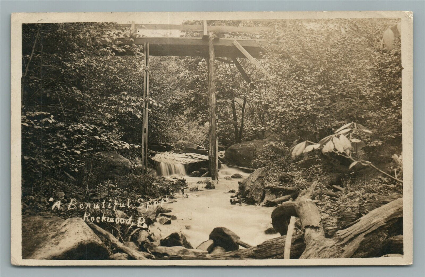 ROCKWOOD PA ANTIQUE REAL PHOTO POSTCARD RPPC