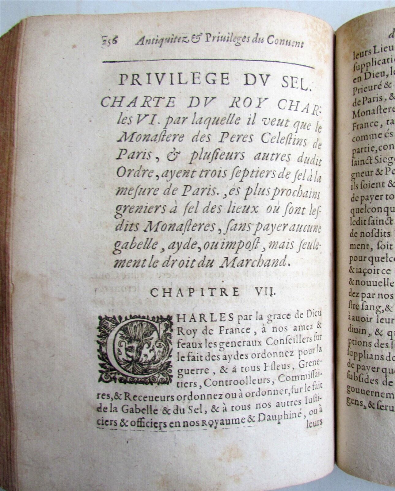 1634 antique Histoire du monastere et convent des Peres in FRENCH