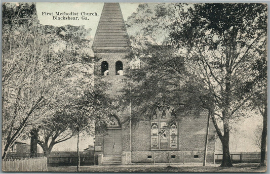 BLACKSHEAR GA FIRST METHODIST CHURCH 1934 ANTIQUE POSTCARD