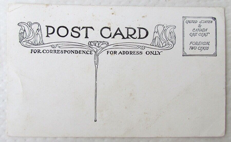 RAILROAD DEPOT CHICAGO WESTERN ELECTRIC CO. MAZDA ADVERTISING ANTIQUE POSTCARD