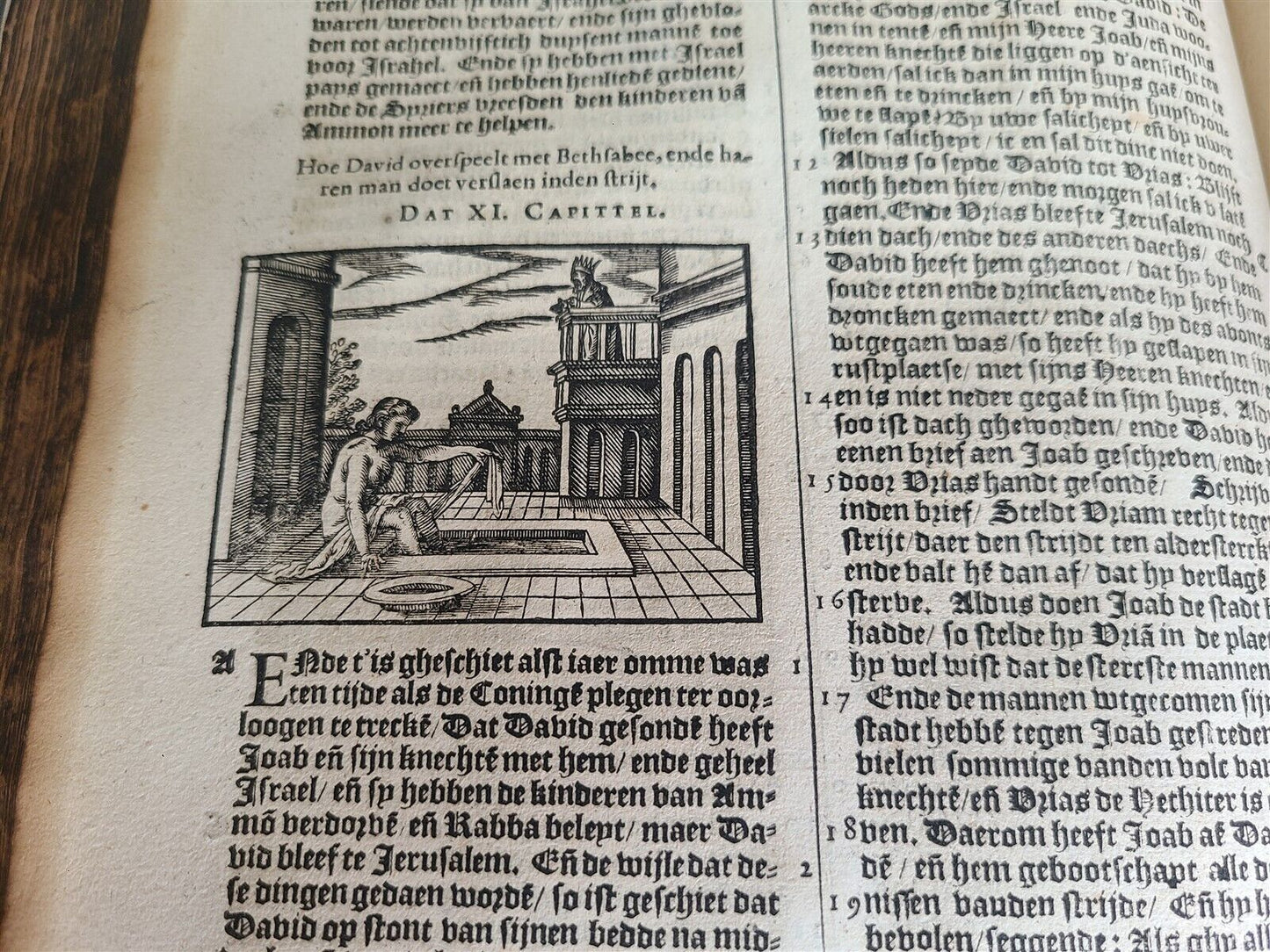 1599 BIBLE in DUTCH MOERENTORF BIBLIA SACRA FOLIO ILLUSTRATED antique 16th CENT.