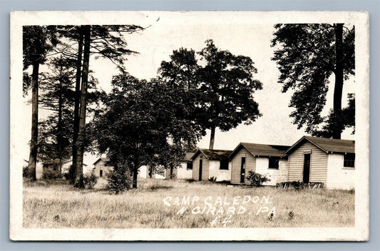 N.GIRARD PA CAMP CALEDON ANTIQUE REAL PHOTO POSTCARD RPPC