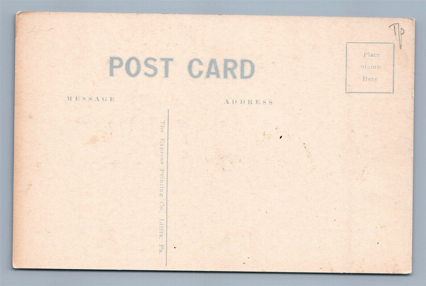 LINCOLN PA ZION REFORMED CHURCH ANTIQUE POSTCARD