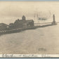 LIGHT HOUSE 1908 ANTIQUE REAL PHOTO POSTCARD RPPC