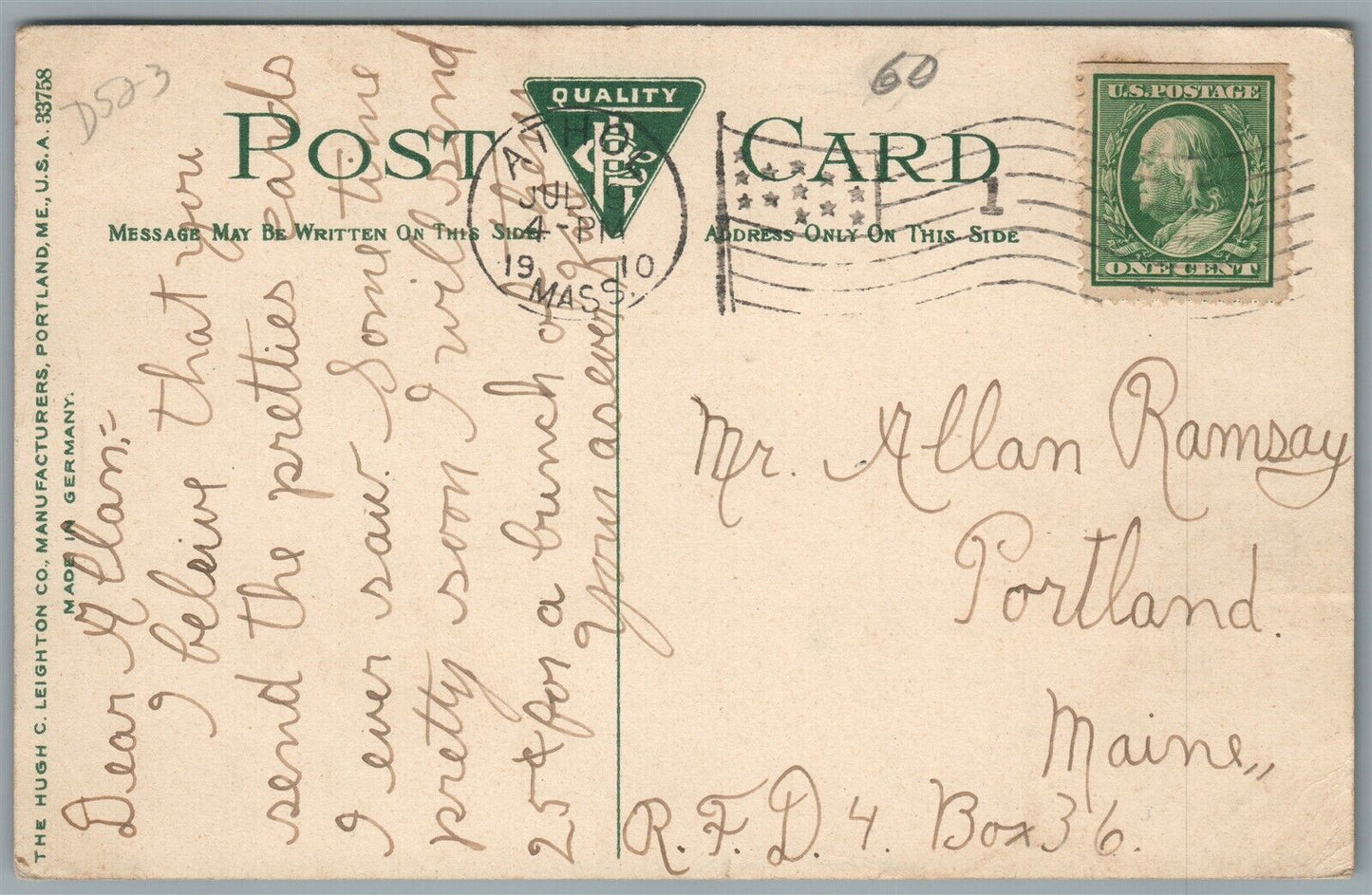 ATHOL MA MAIN STREET ANTIQUE POSTCARD