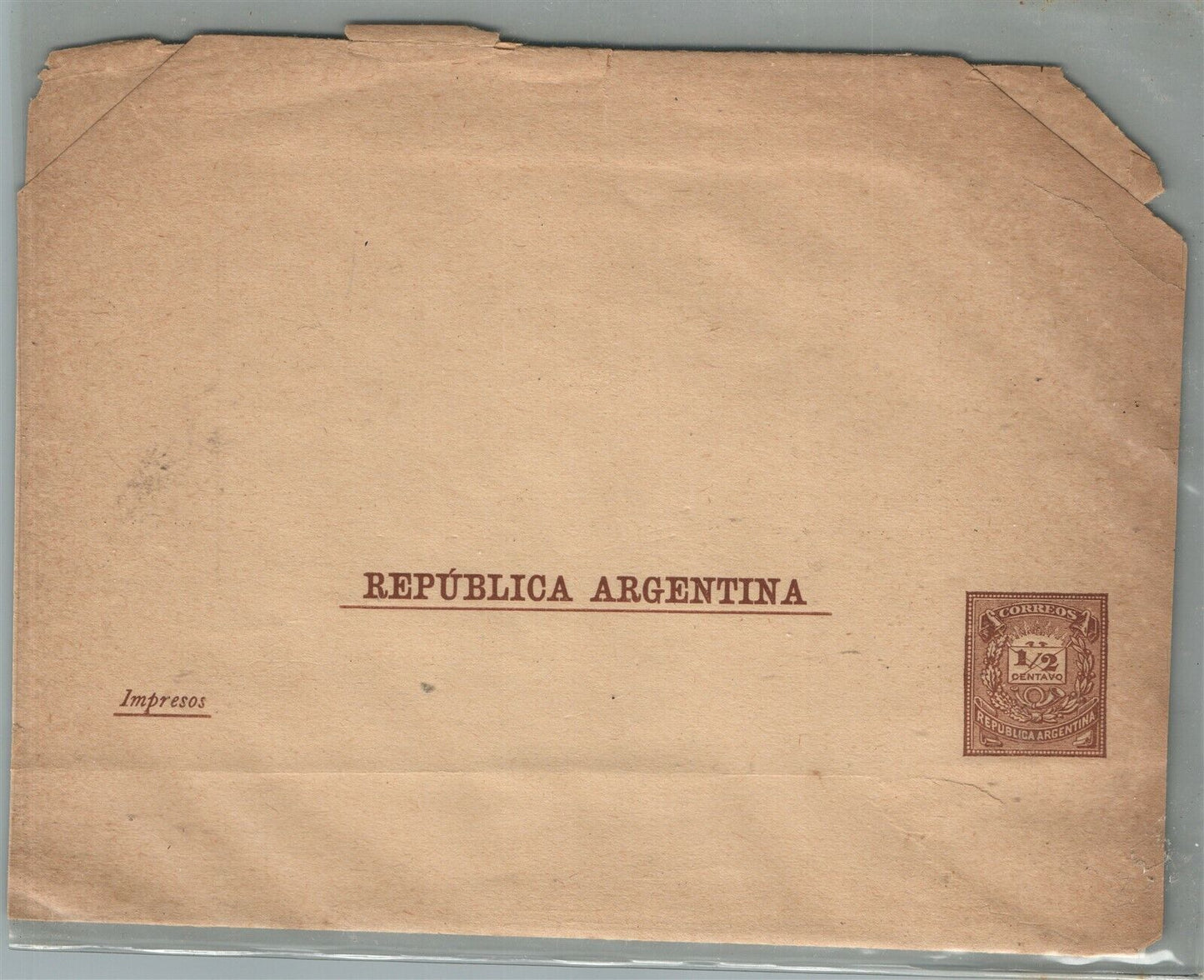 ARGENTINA ANTIQUE COVER w/ 1/2 CENTAVOS STAMP