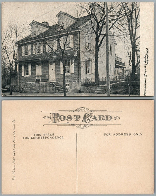 PHILADELPHIA PA GERMANTOWN BILLMYER HOUSE ANTIQUE POSTCARD