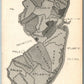 STATE OF NEW JERSEY MAP NJ VINTAGE POSTCARD