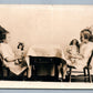 GIRLS w/ DOLLS ANTIQUE REAL PHOTO POSTCARD RPPC
