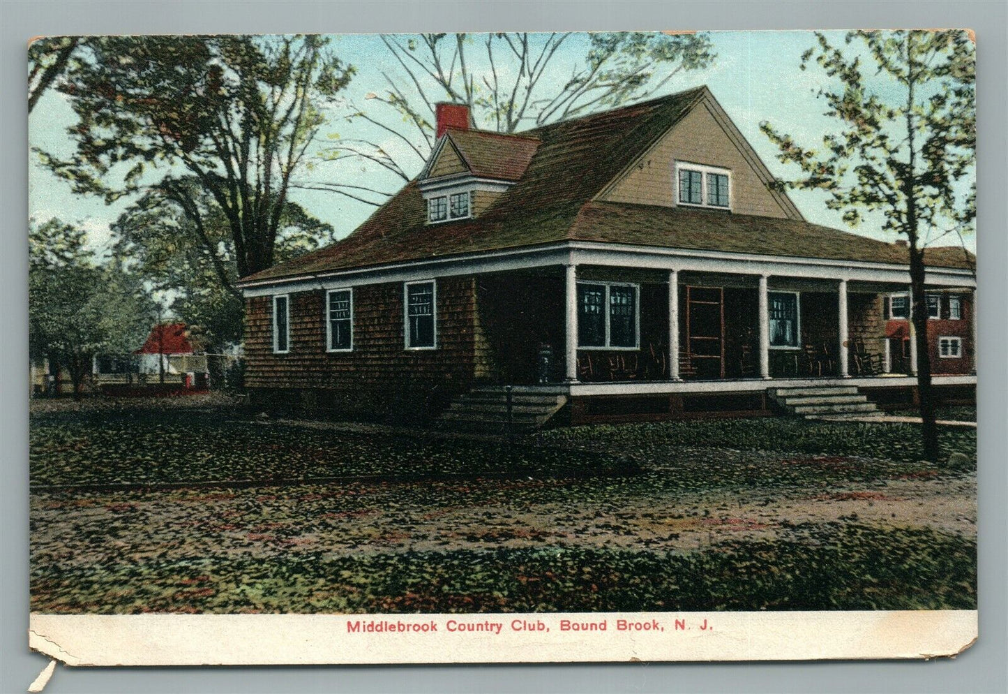 BOUND BROOK NJ MIDDLEBROOK COUNTY CLUB ANTIQUE POSTCARD