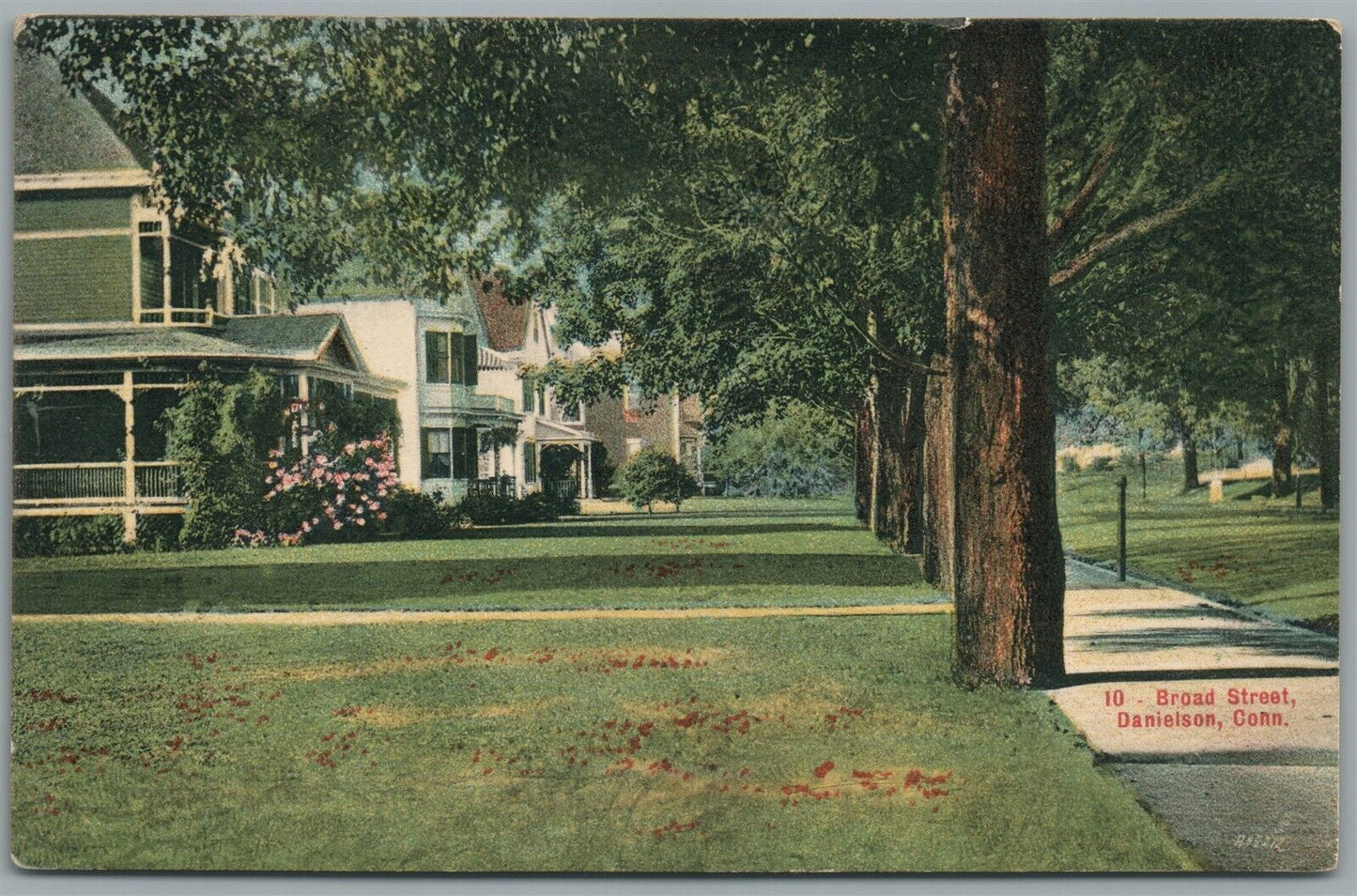 DANIELSON CT BROAD STREET ANTIQUE POSTCARD