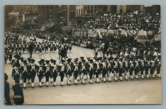 PHILADELPHIA PA FOUNDERS WEEK BRITISH SCENE RPPC ANTIQUE REAL PHOTO POSTCARD