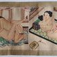 1920s CHINESE EROTIC SCROLL HAND PAINTED vintage SHUNGA 10 by 123"