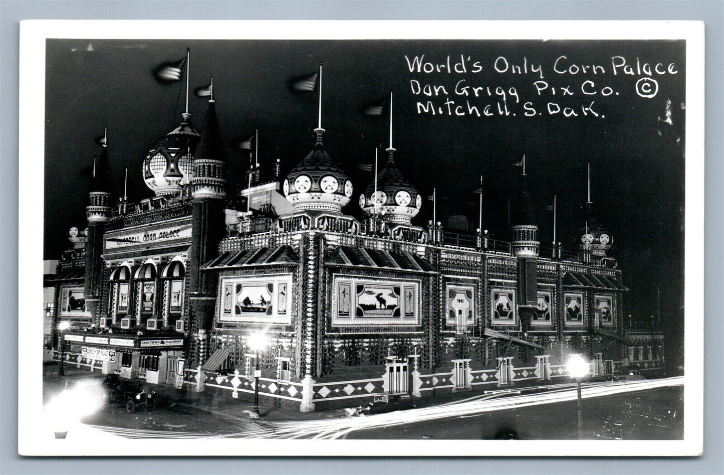 MITCHELL SD CORN PALACE ANTIQUE REAL PHOTO POSTCARD RPPC DAN GRIGG PIX Co.