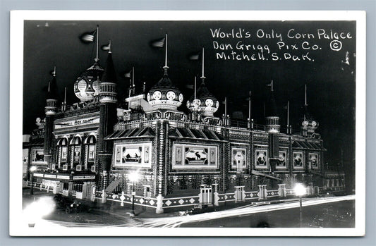 MITCHELL SD CORN PALACE ANTIQUE REAL PHOTO POSTCARD RPPC DAN GRIGG PIX Co.