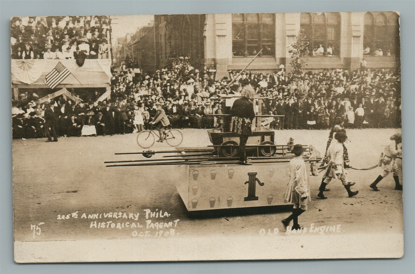 PHILADELPHIA PA HISTORICAL PAGEANT ANNIVERSARY ANTIQUE REAL PHOTO POSTCARD RPPC