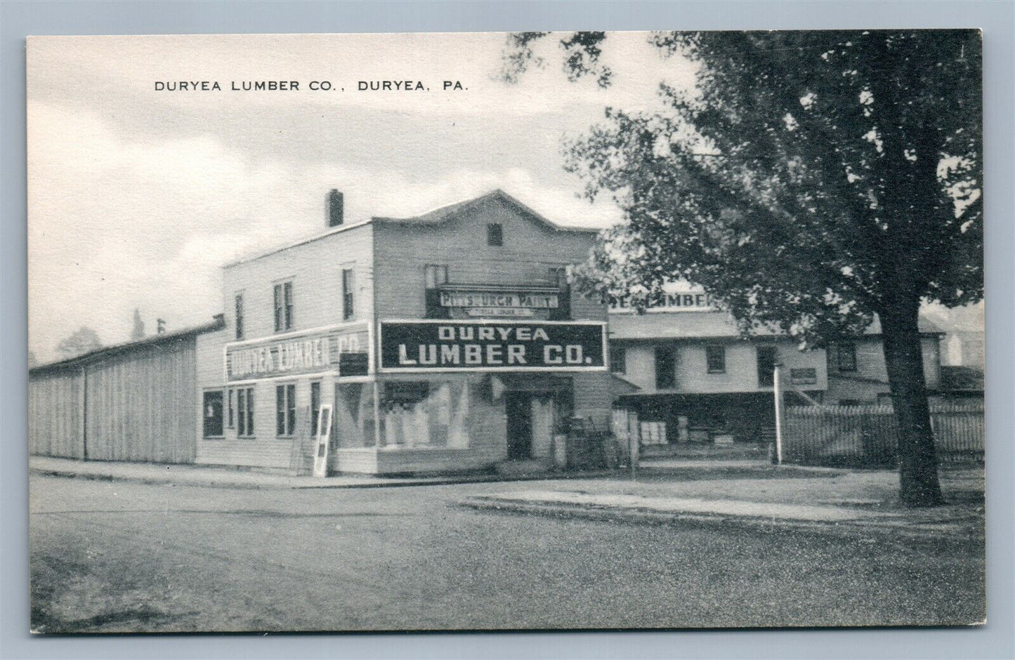 DURYEA PA LUMBER COMPANY VINTAGE POSTCARD