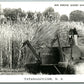 TATAMAGOUCHE CANADA EXAGGERATED WHEAT VINTAGE REAL PHOTO RPPC COMBINE HARVESTER