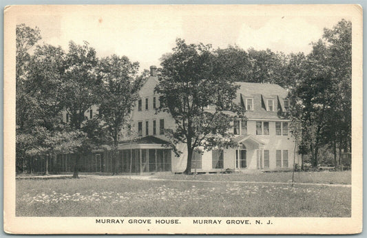MURRAY GROVE HOUSE NJ 1923 ANTIQUE POSTCARD