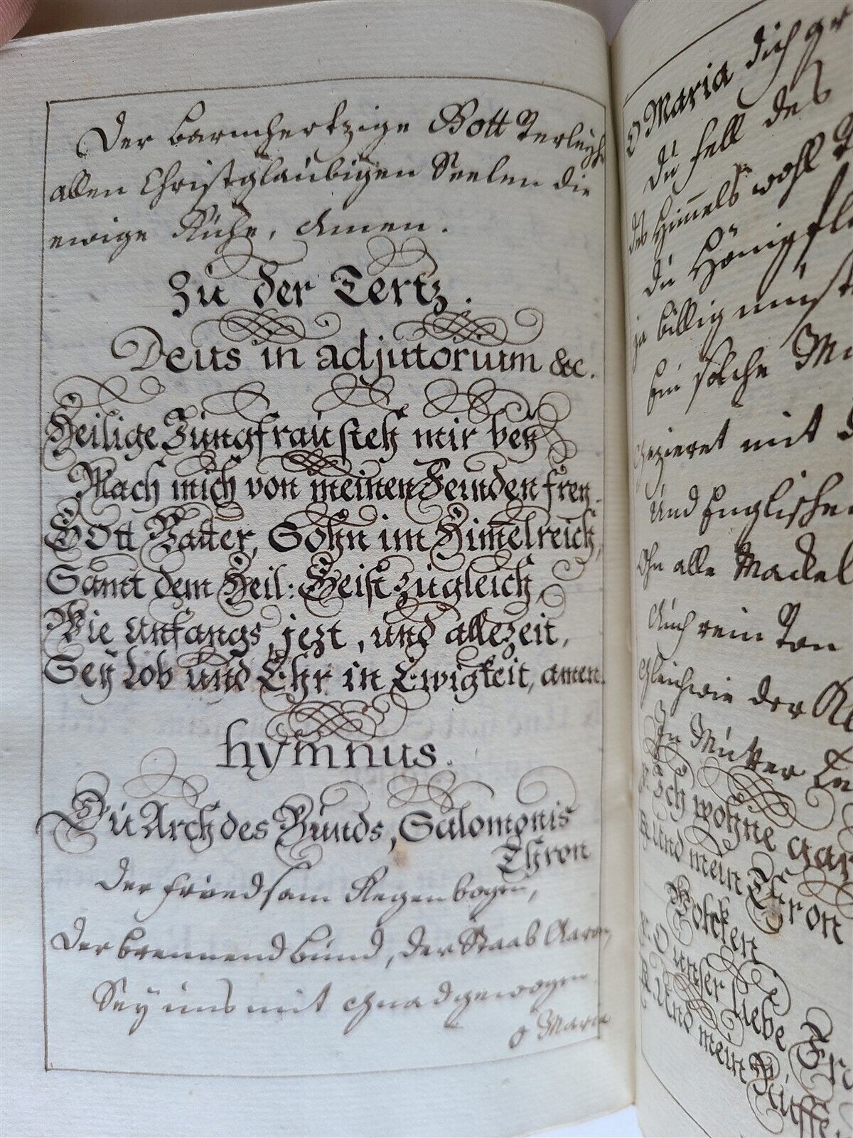 18th century GERMAN MANUSCRIPT PRAYER BOOK antique HANDWRITTEN