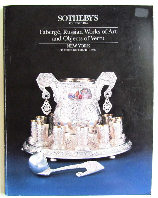 RUSSIAN ART & FABERGE 1990 SOTHEBY'S AUCTION CATALOG