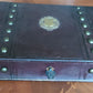 ANTIQUE TRAVELING LAP DESK BOX leather covered