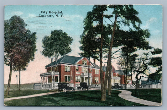 LOCKPORT NY CITY HOSPITAL ANTIQUE POSTCARD