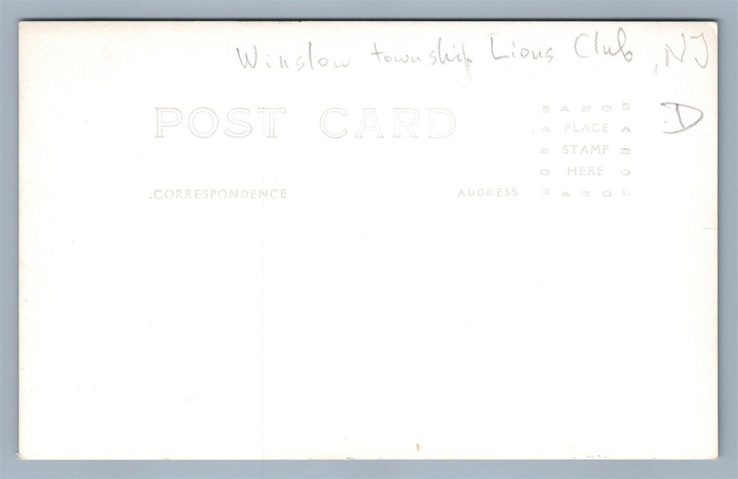 WINSLOW AZ LIONS CLUB ANTIQUE REAL PHOTO POSTCARD RPPC