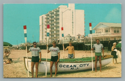 OCEAN CITY NJ PORT-O-CALL HOTEL LIFE GUARDS VINTAGE POSTCARD