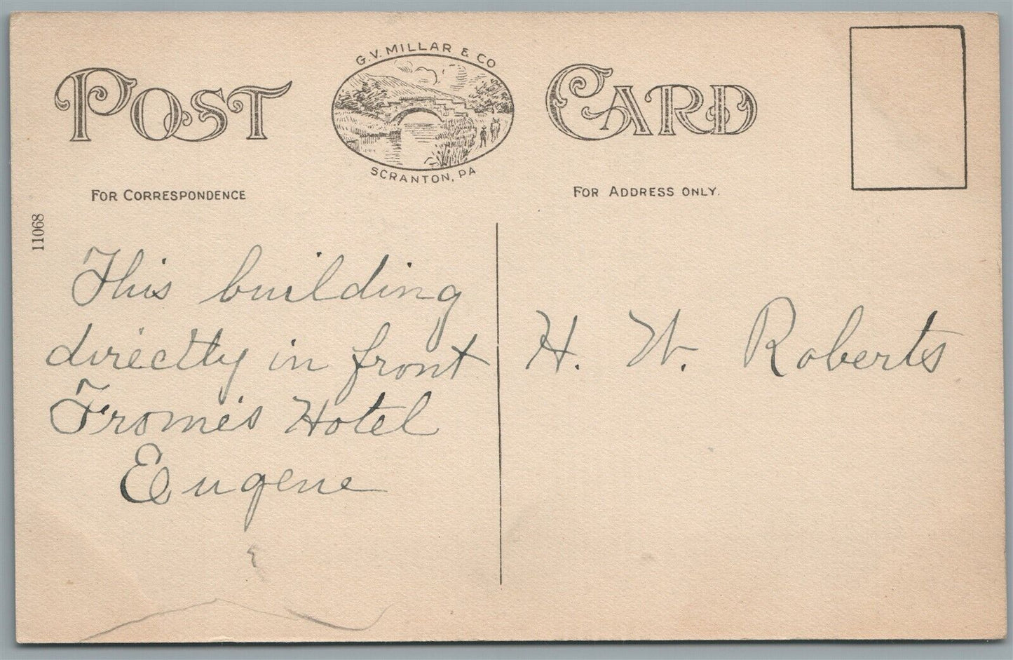 PEN ARGYL PA TOWN HALL ANTIQUE POSTCARD