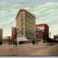 AKRON OH FLATIRON BUILDING HOWARD & MAIN STREET 1908 ANTIQUE POSTCARD