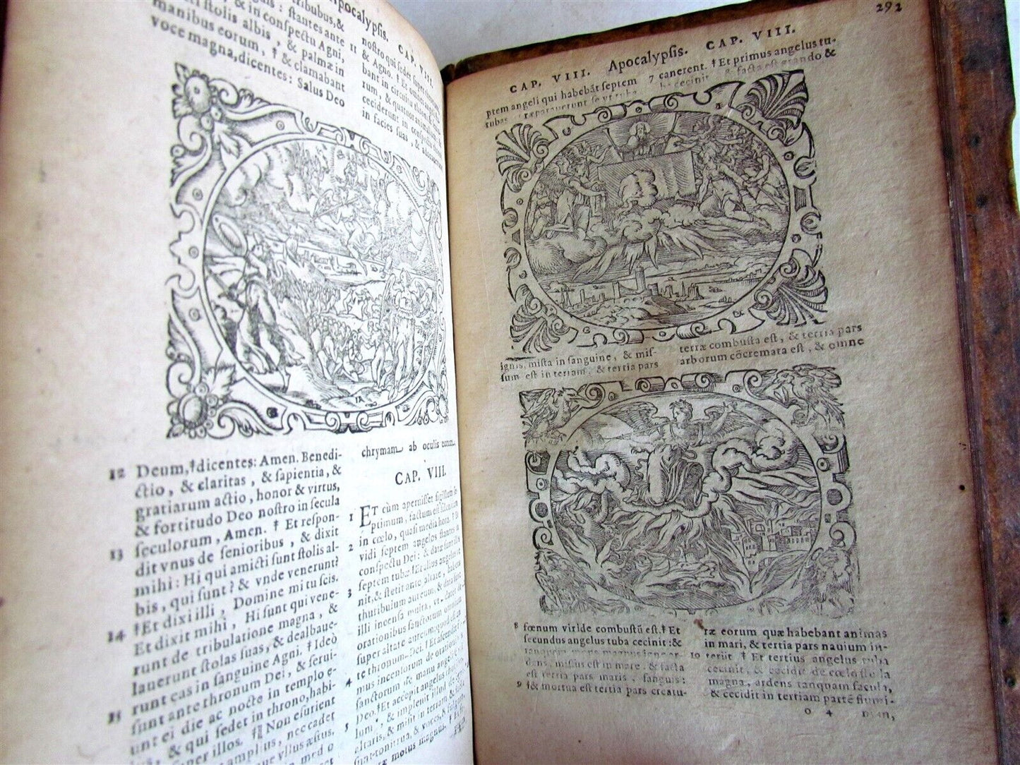 1585 BIBLE ILLUSTRATED Jost Amman & Virgil Solis BIBLIA SACRA antique PIGSKIN