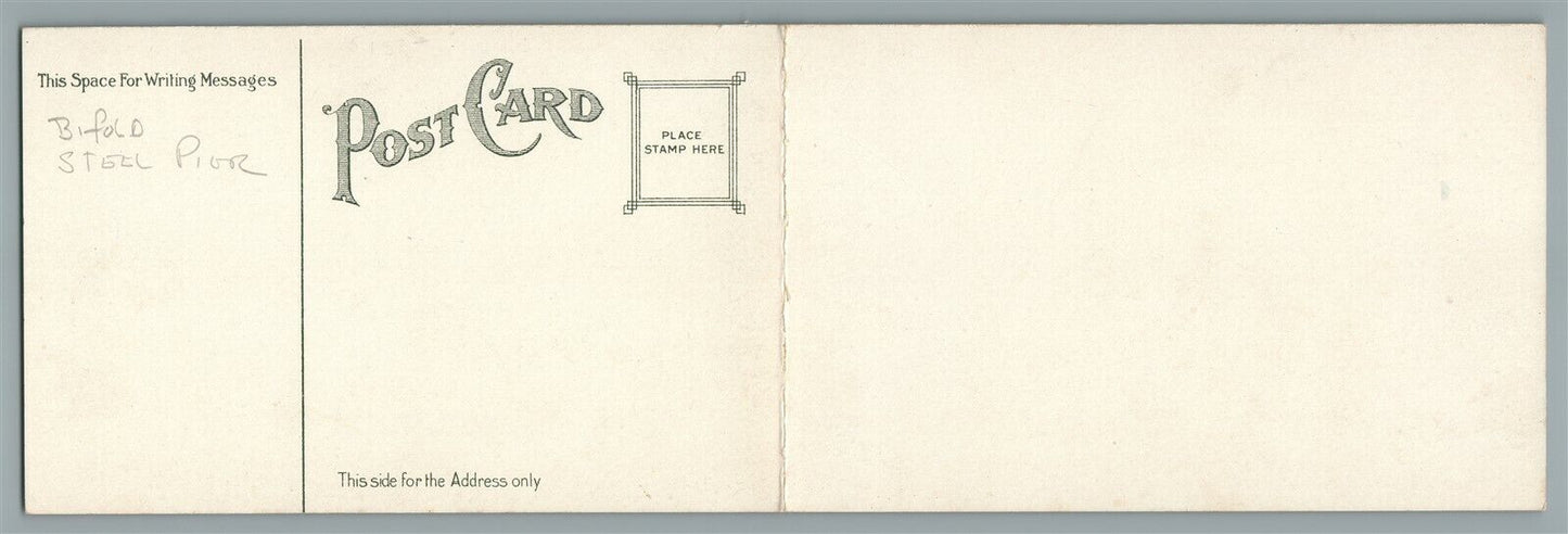 ATLANTIC CITY NJ STEEL PIER DOUBLE ANTIQUE POSTCARD