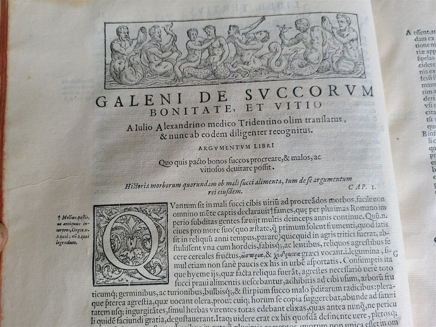 1586 RENAISSANCE EDITION OF GALEN antique FOLIO 16th century FAMOUS MEDICAL WORK