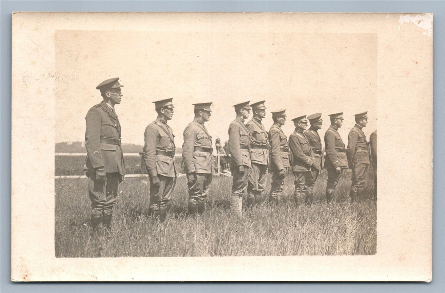 AMERICAN MILITARY WWI ANTIQUE REAL PHOTO POSTCARD RPPC