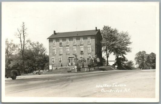 CAMBRIDGE JCT MI WALKER TAVERN VINTAGE REAL PHOTO POSTCARD RPPC