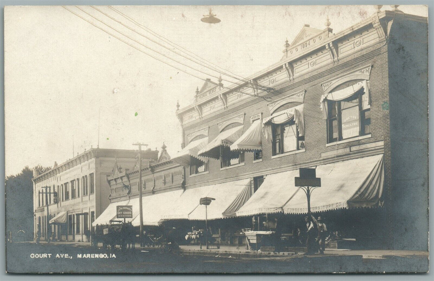 MARENGO IA COURT AVENUE ANTIQUE REAL PHOTO POSTCARD RPPC