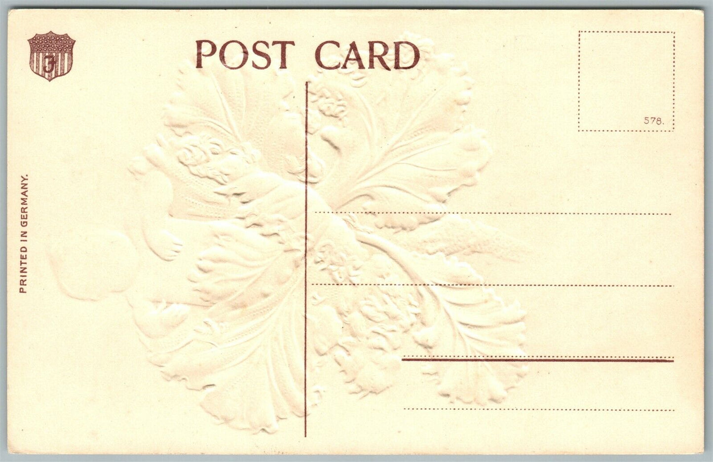 BOY JUST ARRIVED EMBOSSED ANTIQUE POSTCARD