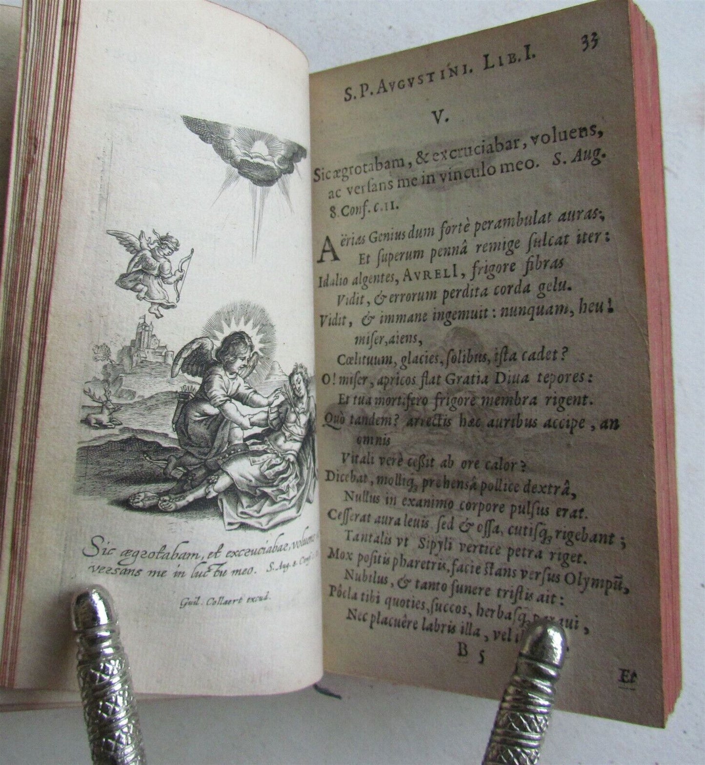 1629 ILLUSTRATED Flammulae Amoris S.P. Augustini versibus et iconibus antique