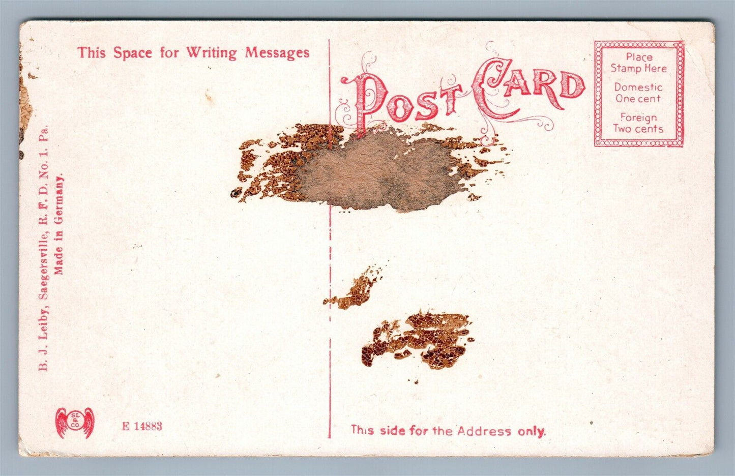 GERMANS CORNER PA GENERAL STORE ANTIQUE POSTCARD