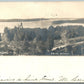 LAKE HOPATCONG VIEW FROM BRESLIN NJ 1906 ANTIQUE REAL PHOTO POSTCARD RPPC