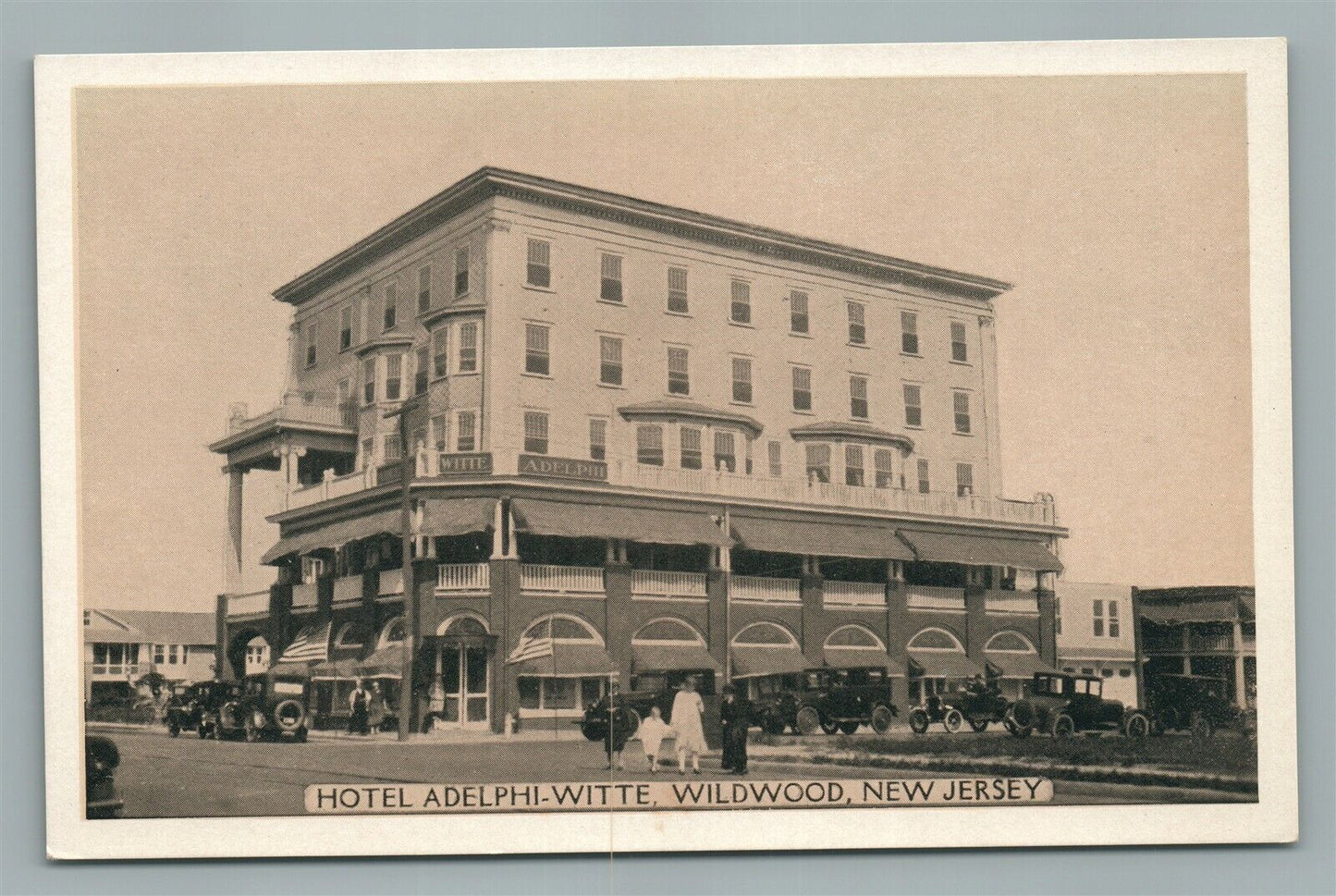 WILDWOOD NJ HOTEL ADELPHI-WITTE ANTIQUE POSTCARD