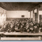 ESTONIA SOLDIERS in MESS HALL ANTIQUE REAL PHOTO POSTCARD RPPC