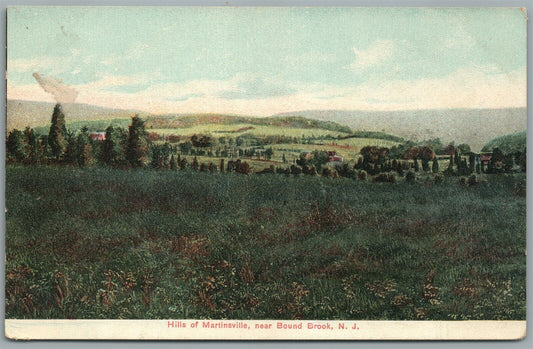 BOUND BROOK NJ HILLS OF MARTINSVILLE ANTIQUE POSTCARD