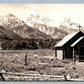 MOOSE WY CHAPEL OF TRANSFIGURATION SNAKE RIVER VINTAGE REAL PHOTO POSTCARD RPPC