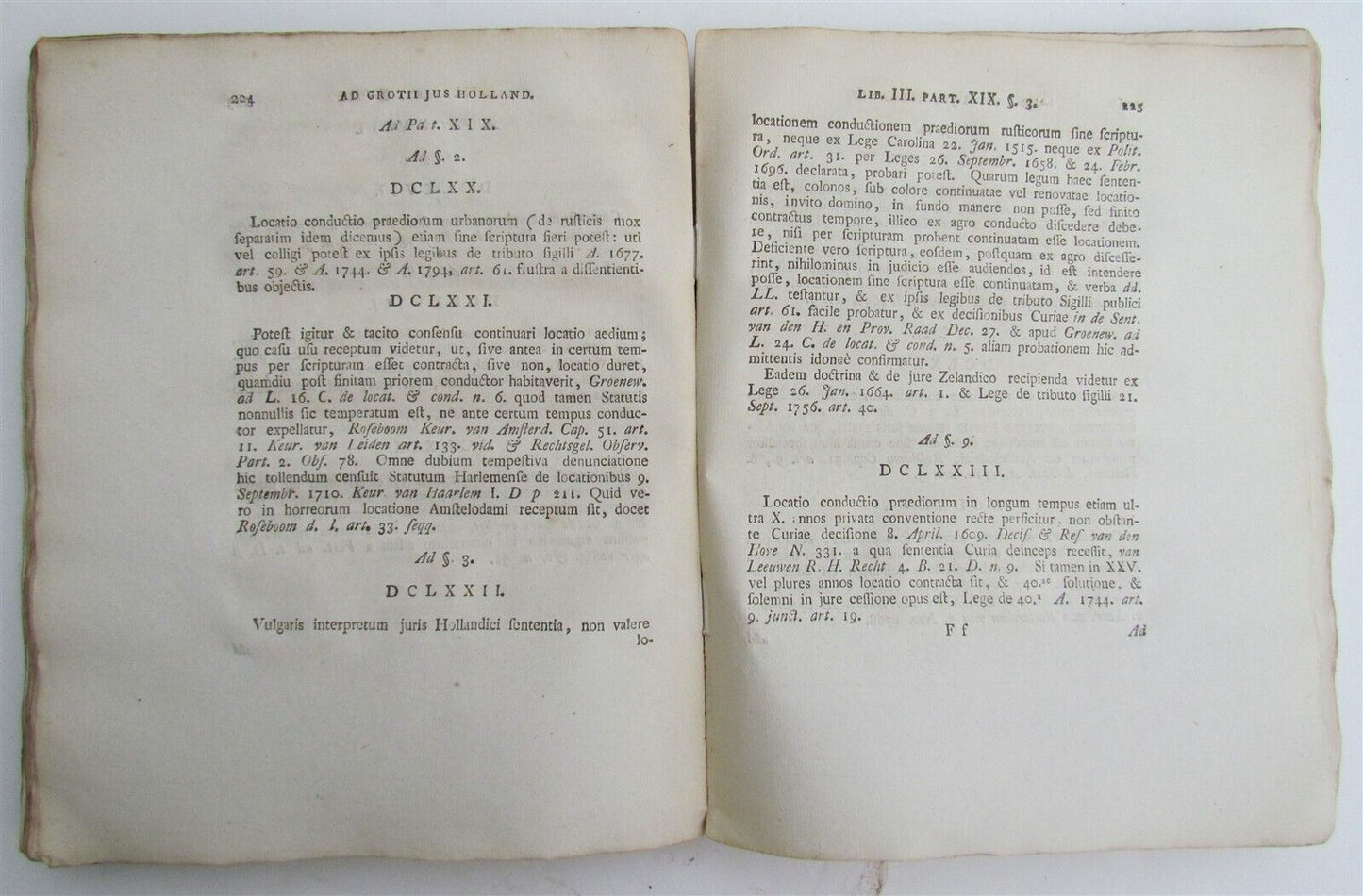 1800 ROMAN DUTCH LAW antique Theses selectae juris Hollandici et Zelandici