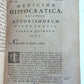 1739 MEDICINA HIPPOCRATICA by JOHANNE de GORTER antique MEDICAL